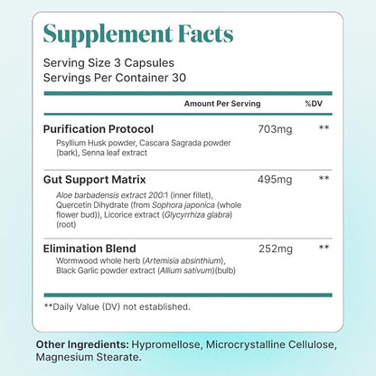 Elimipure Intestinal Cleansing and Restoration Supplement